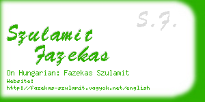 szulamit fazekas business card